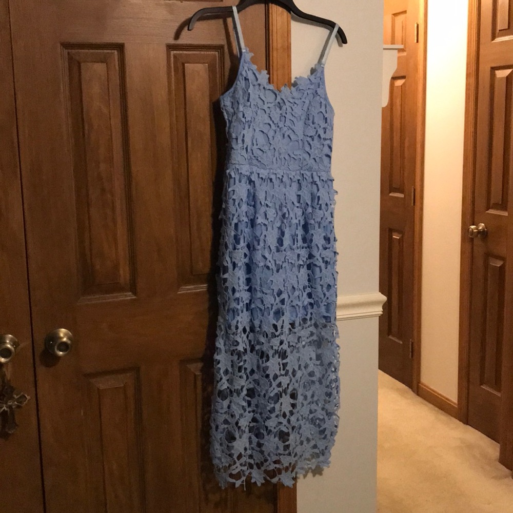 Baby blue lace dress